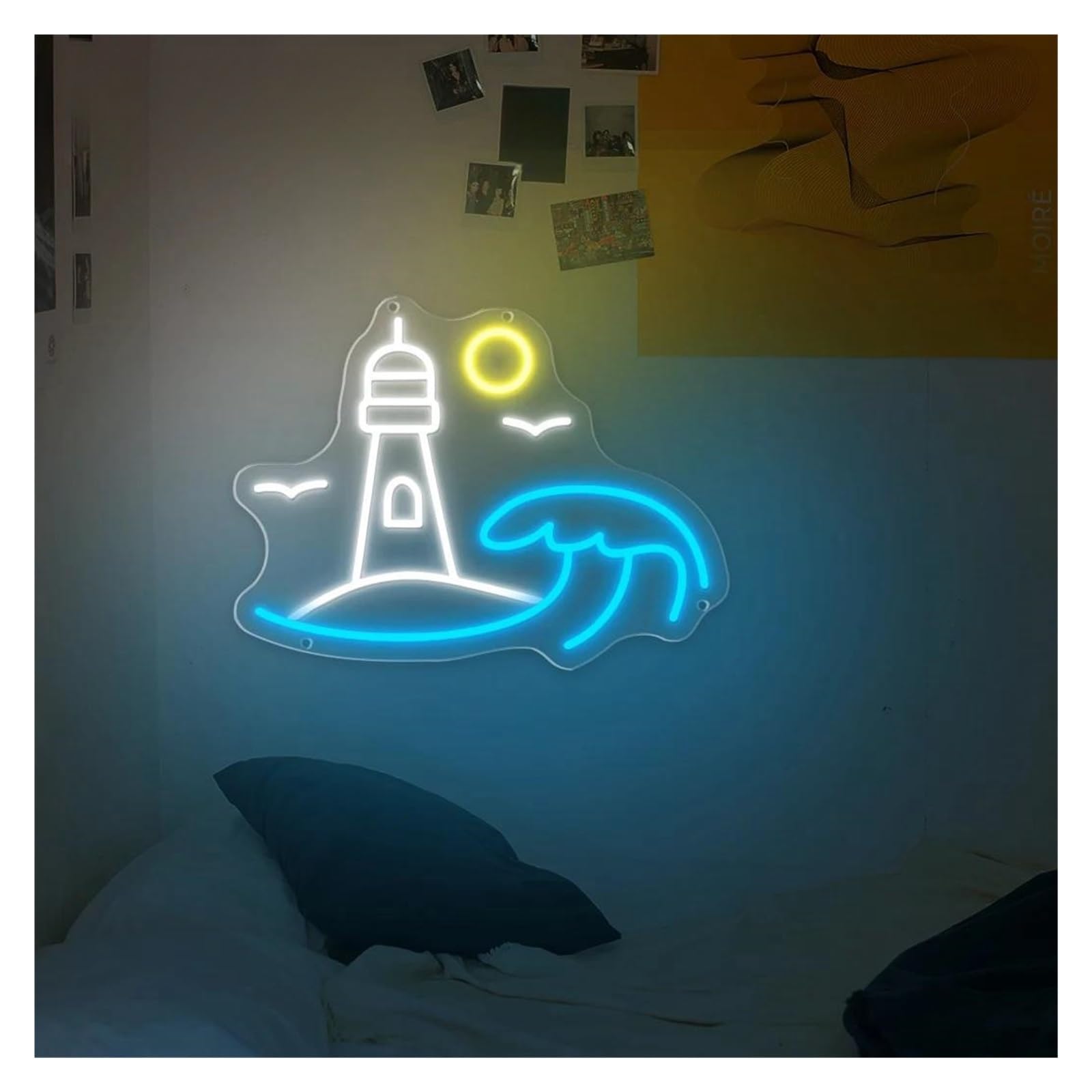 Decoración Lámparas Letrero De Neón Para Playa Luz Alimentada Por USB Para Centro Comercial Librería Estudio Fiesta Decoración De Pared De Salón 40cmx30.1cm