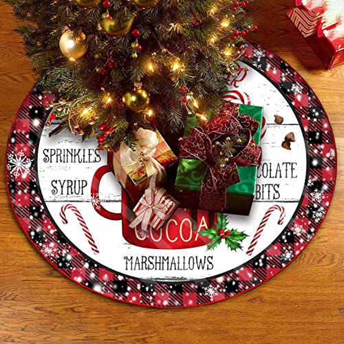 Christmas Decorations For Tree, Christmas Tree Skirt Soft Plush Xmas Tree Skirts Floor Mat Ornaments For Party Home Festival Decorations Christmas Floor Mat #TOP7