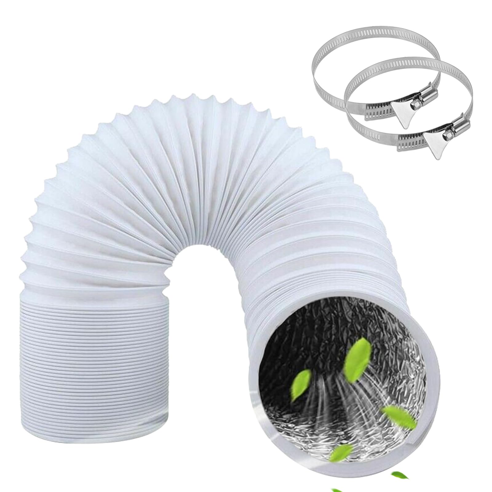 Tubo Ventilazione Flessibile Alluminio 100mm X 6m - Con 2 Fascette In Acciaio - Foto 11