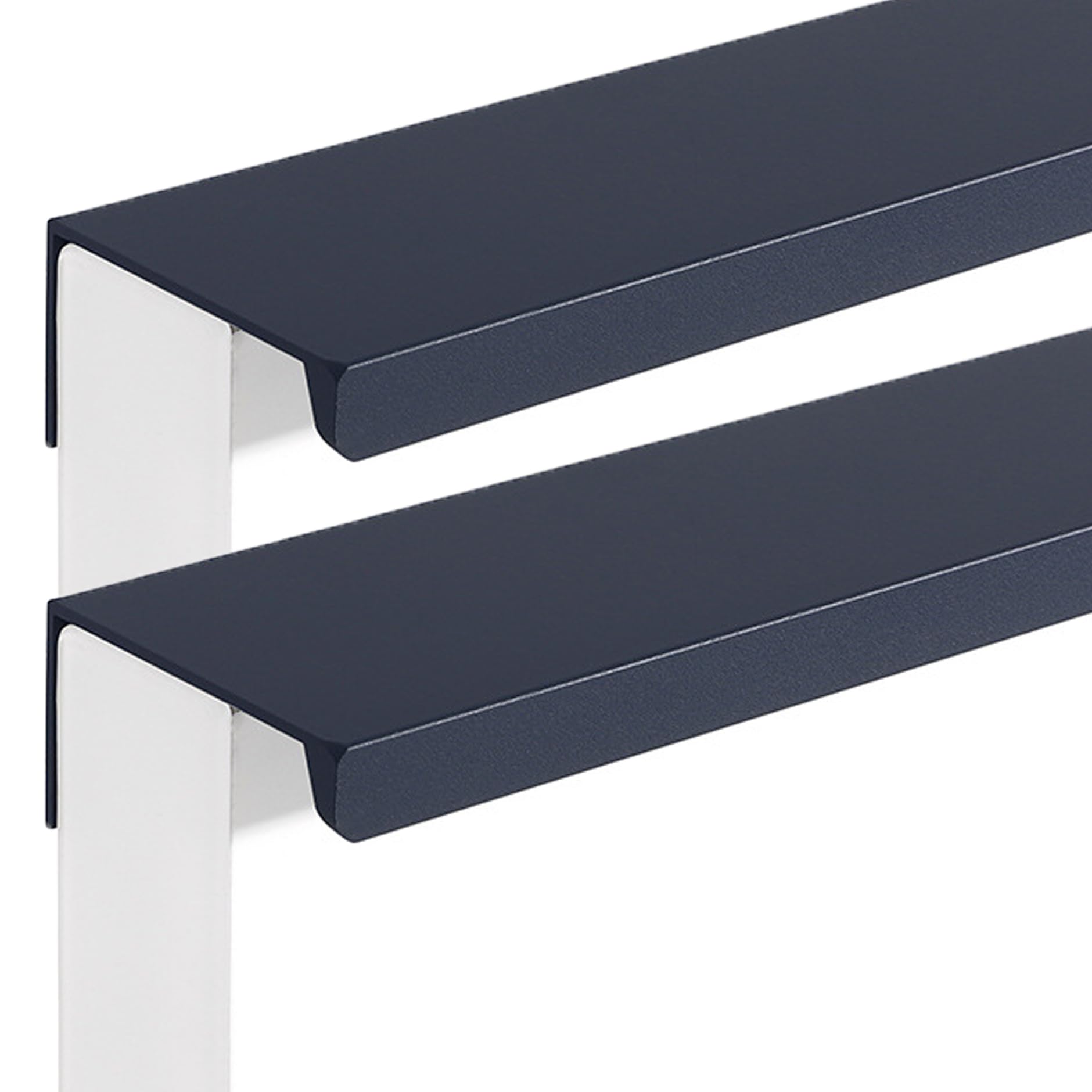 JIALUO0318 Furniture Pull Aluminium Alloy Invisible Handles Concealed Pull Kitchen Cupboard Handles Sliding Finger Edge Pull Door Knob Cabinet Handle Drawer Handles 2 Piece (Blue,Length 800mm)
