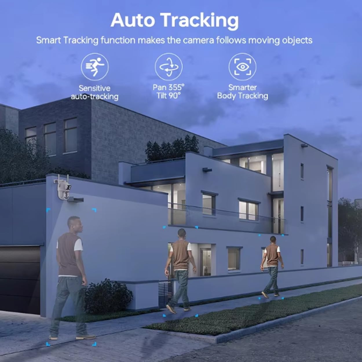 AKAVIG Sistema de cámara de seguridad inalámbrica WiFi de 16 canales de 4 MP con 8 cámaras de doble lente, kit NVR de vigilancia CCTV para interiores y exteriores con visión nocturna a color,