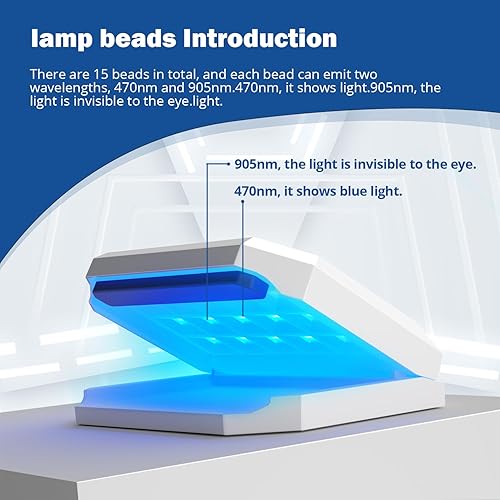 Miniatura 6 de Dispositivo láser de limpieza de hongos en las uñas para múltiples dedos, luz infrarroja de 905 nm + luz azul de 470 nm, tratamiento altamente