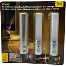 KODA 7-in-1 Modern Power Failure Night Light, 3-Pack | Automatic Emergency Light with Motion Sensor | Plug-in Night Light, Flashlight & Power Outage Backup