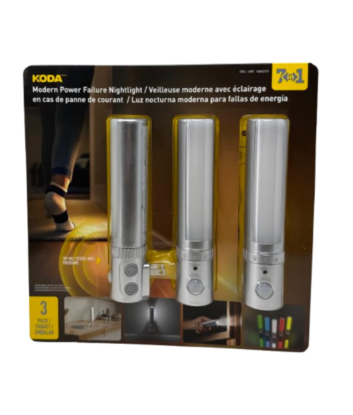 KODA 7-in-1 Night Light Features on Packaging