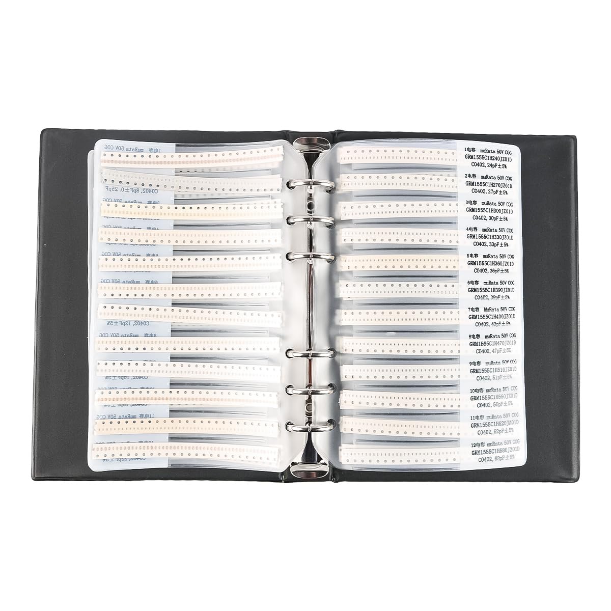 Capacitor 0402 (0.5pF-1uF) 80 Value x 50pcs = 4000pcs SMD SMT Capacitor Combo Sample Book Kit
