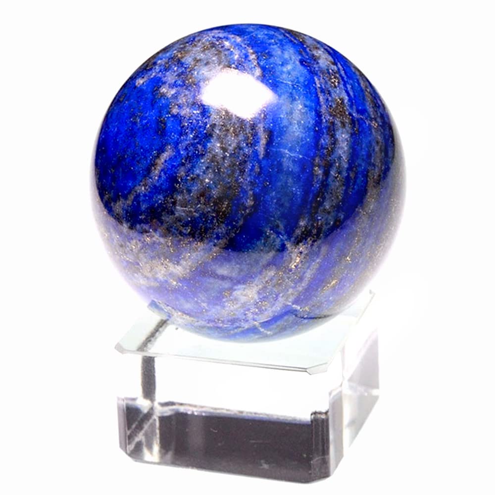 1PC 2-3Inch Natural Quarz Crystal Ball Lapis Lazuli Sphere Stone Sphere Specimen + Base (2-2.3inch)