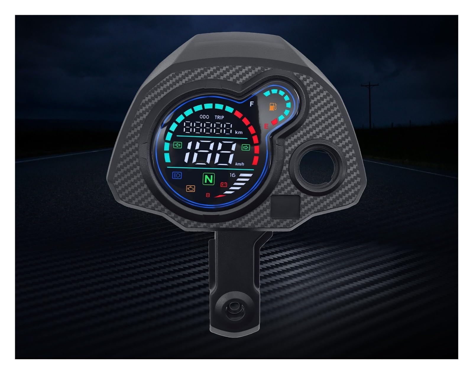 Moto Velocímetro Tacómetro Panel de instrumentos digital para motocicleta, tacómetro, velocímetro, voltímetro para Navi 110