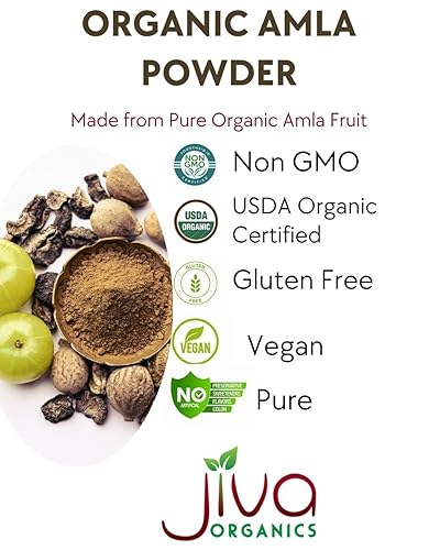 Miniatura 2 de Amla en polvo orgánico de 1.25 libras (20 onzas), puro, probado en laboratorio, sin gluten, sin OMG, polvo de amalaki puro de la India, vitamina C