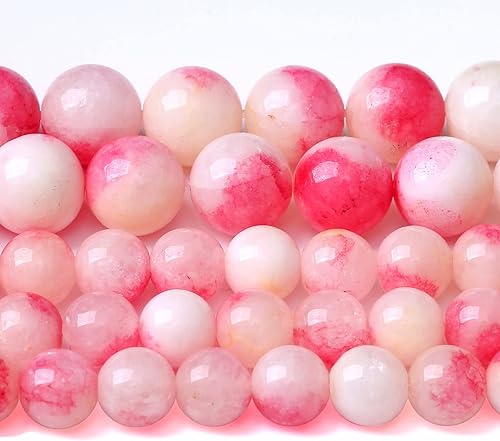 Vista 87 de 38 cuentas de cristal de cuarzo rosa brasileño de piedra natural de 0.394 pulgadas para hacer joyas y pulseras Cuarzo rosa de Brasil