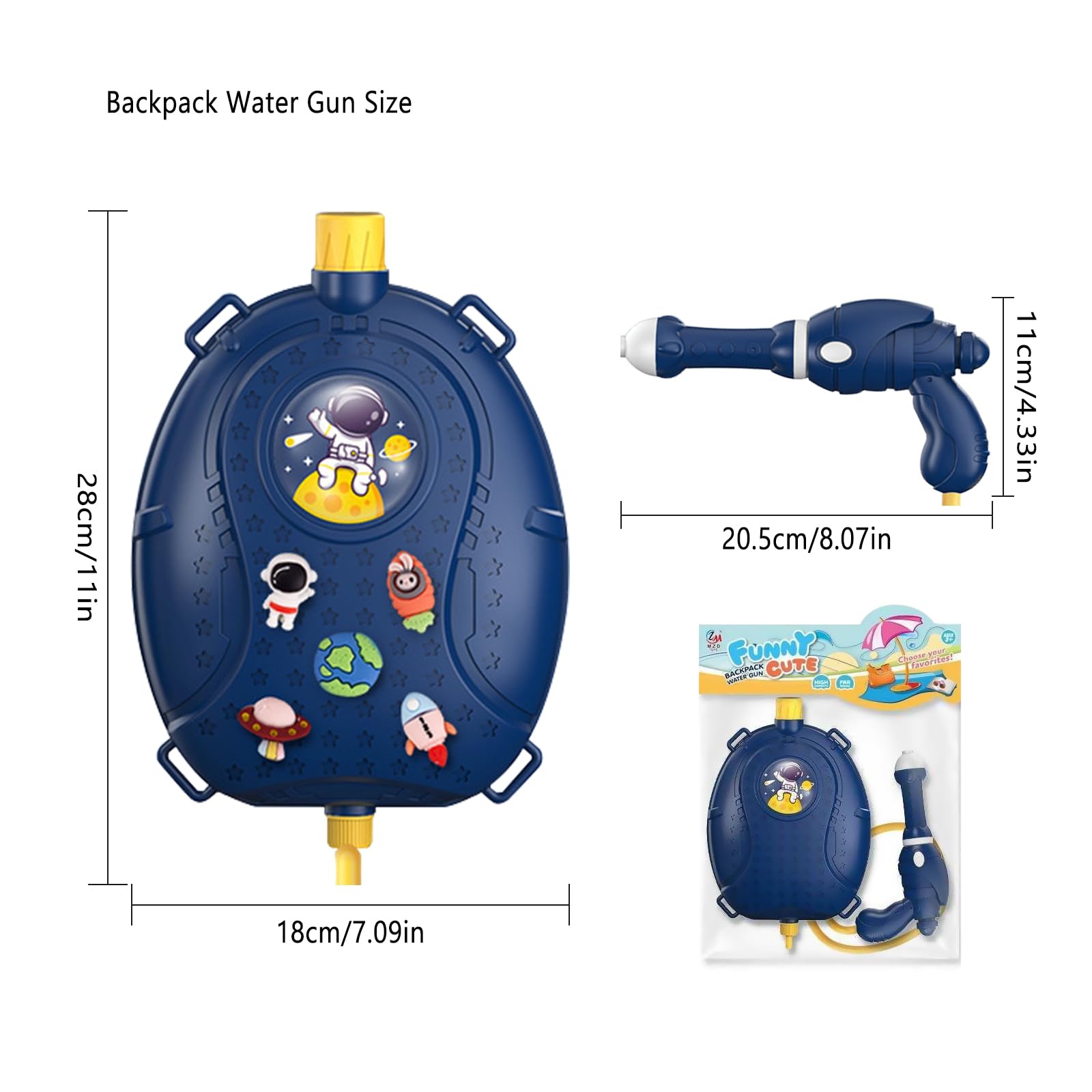 Zaino Spara-Acqua Per Bambini – Giocattolo Estivo Con Serbatoio Antipierdita E Cinghia Regolabile