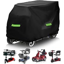 Mobility Scooter Cover for Golden Buzzaround CarryOn 2021-2026, Heavy Duty Oxford Fabric Outdoor Storage Cover with Reflective Strips, All Weather Protection for Rain, Snow & Dust