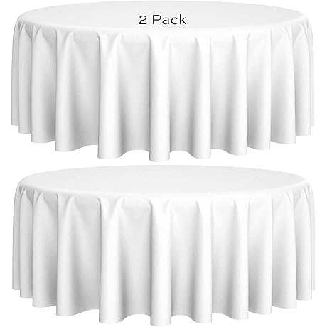 120" Large Round Tablecloths for Elegant Dining and Special Occasions