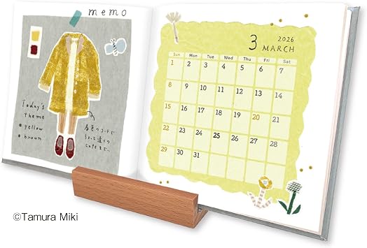 Shin Nihon Karenda 2026 Calendar Desk Top Tomoko Tamura Picture Calendar NK4300