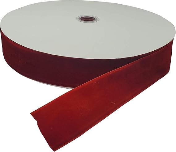 Amazon.com: 10 Yards Velvet Ribbon Spool(Red, 1 1/2