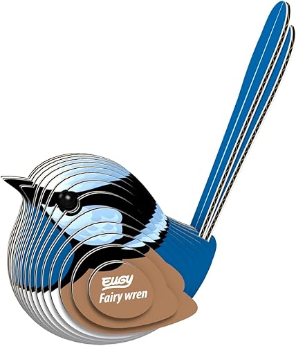 Eugy Fairy Wren - Rompecabezas 3D de 26 piezas ecológico para niños, niñas y niños a partir de 6 años