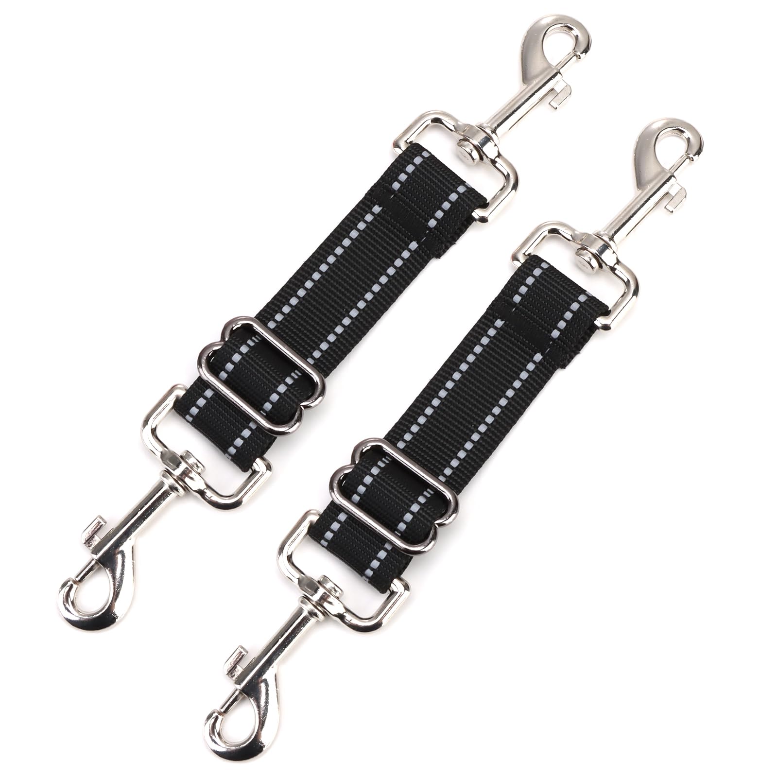 Dog Collar Clip, 2PCS Adjustable Retractable Dog Lead Clips Dog Collar Connector
