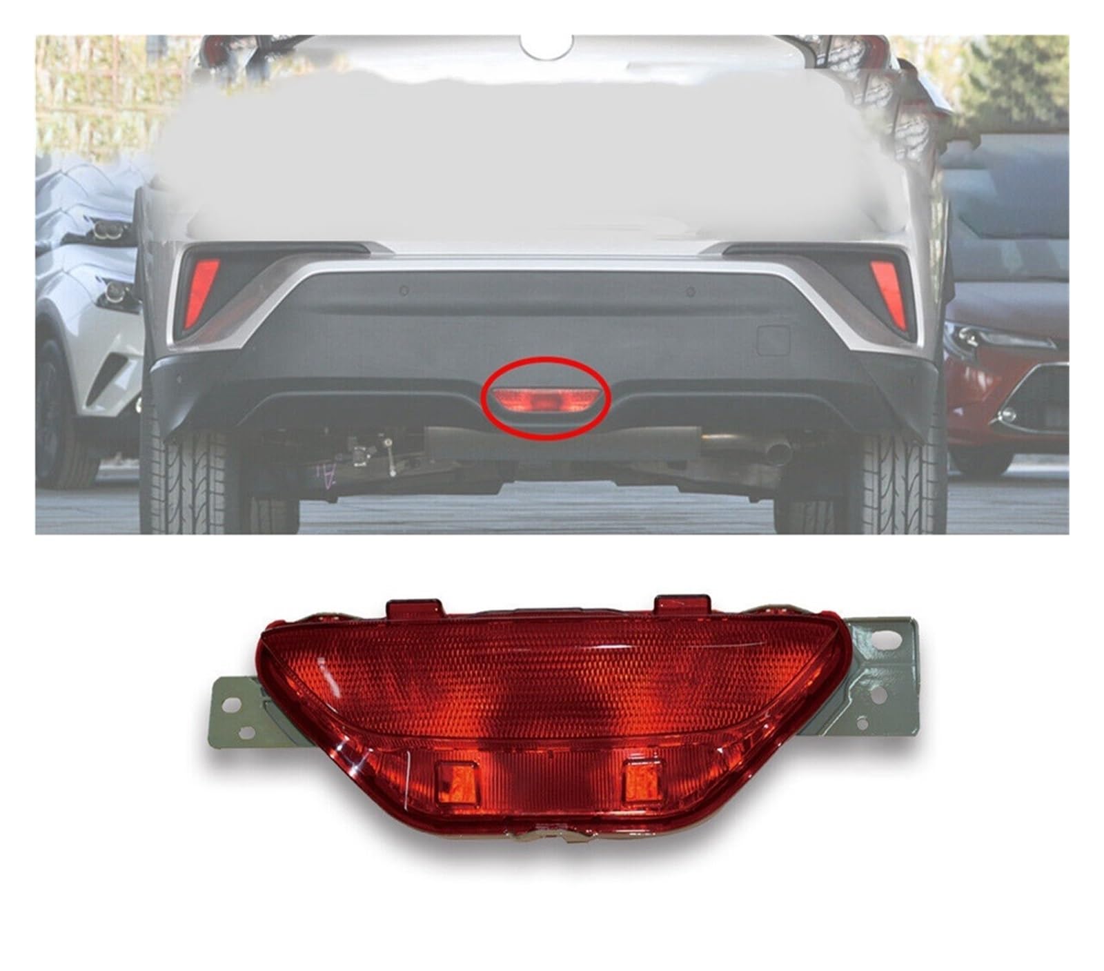 Vetro Faro Posteriore per CHR 2018-2019 Fanali Posteriori con Catarifrangente Senza Lampadina Vetro Fanale Posteriore | Parcheggio Per Fendinebbia Centrale Del PARAurti Posteriore Dell'auto