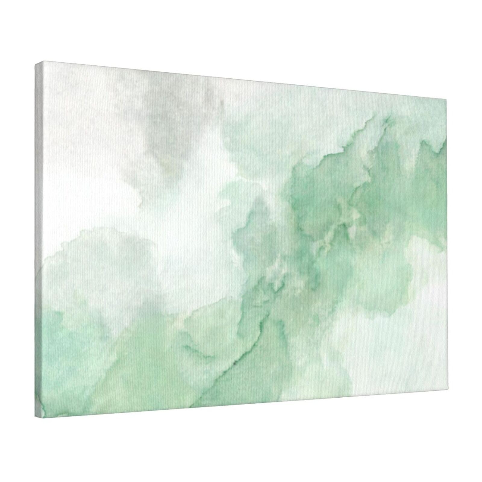 Cntdbu White Sage Gray Wash Canvas Wall Art 16X24 Inch-Large Modern Painting Print For Living Room, Framed Ready To Hang Artwork For Bedroom