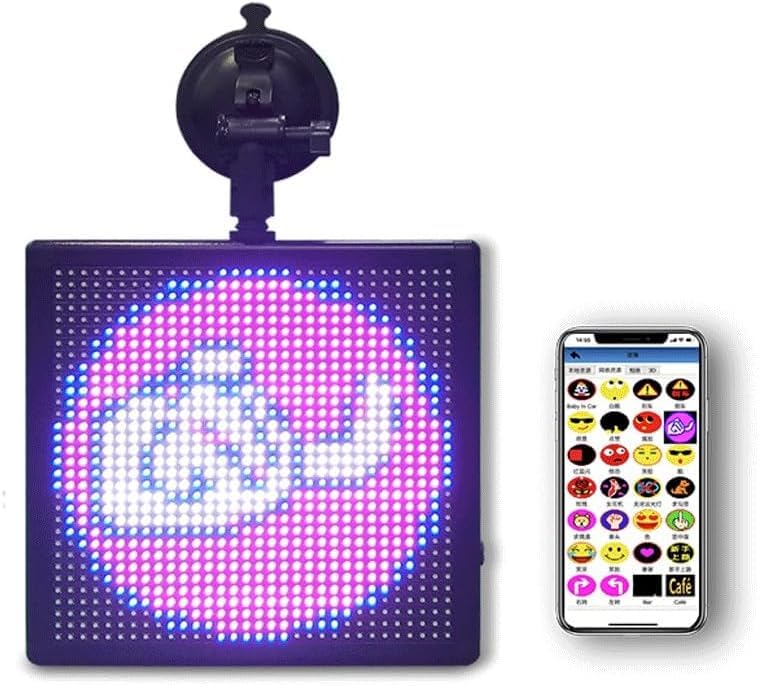 Pantalla LED programable para coche y escaparates de 15x15 cm 4