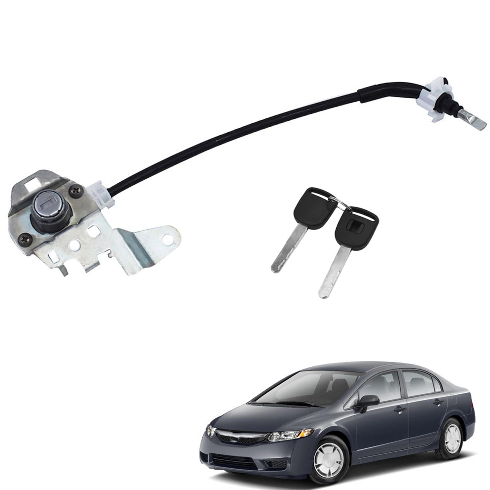 ANTUKO Front Left Door Lock Cylinder Cable Replacement for 72185-SNA-A01 Replacement for Civic 4 Doors 2006 2007 2008 2009 2010 2011