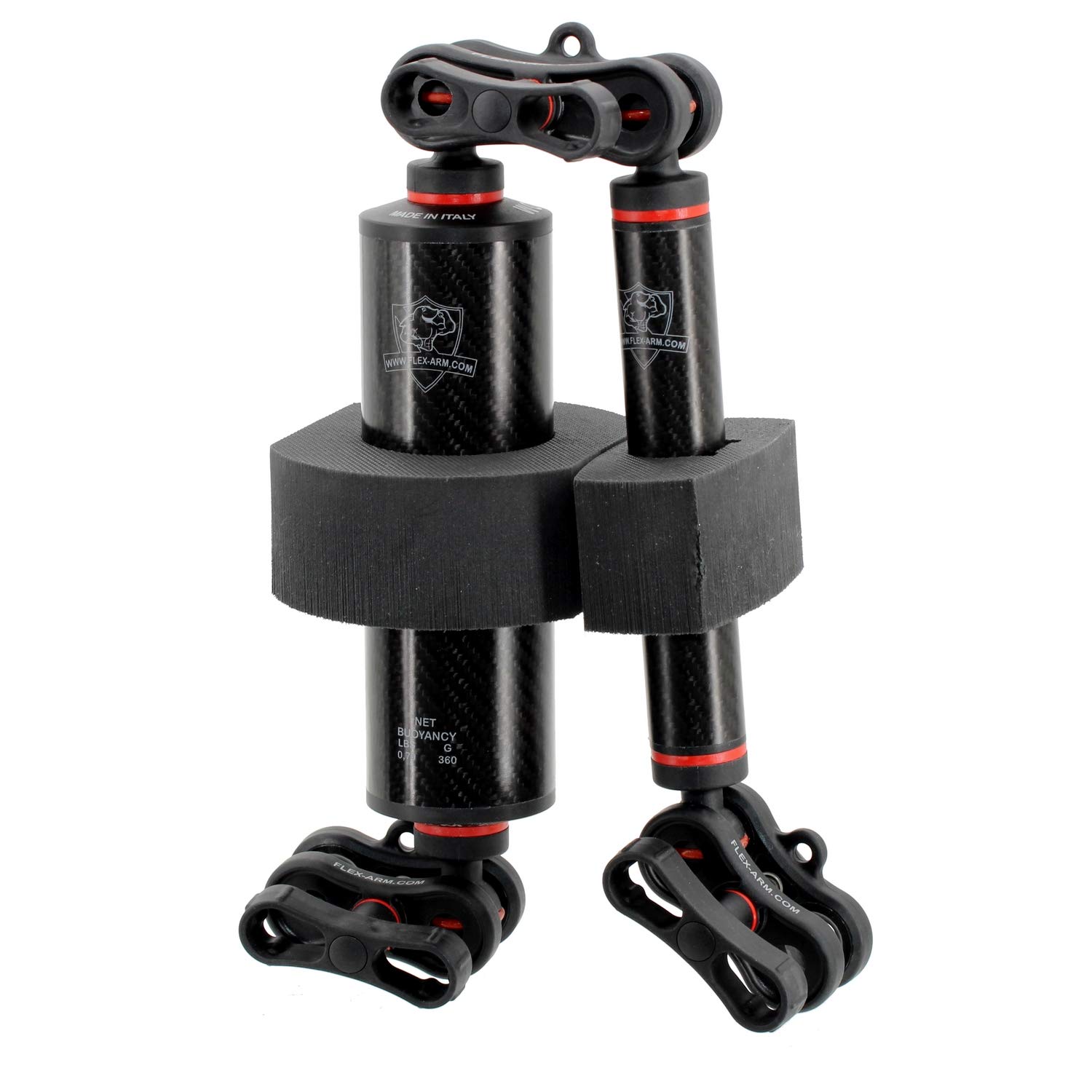 Flexi Float XXL Auftriebskörper für Unterwasser Carbon Arme 60 mm Blitzarm Kameraschiene und Unterwassergehäuse FLEX-ARM FLOAT03