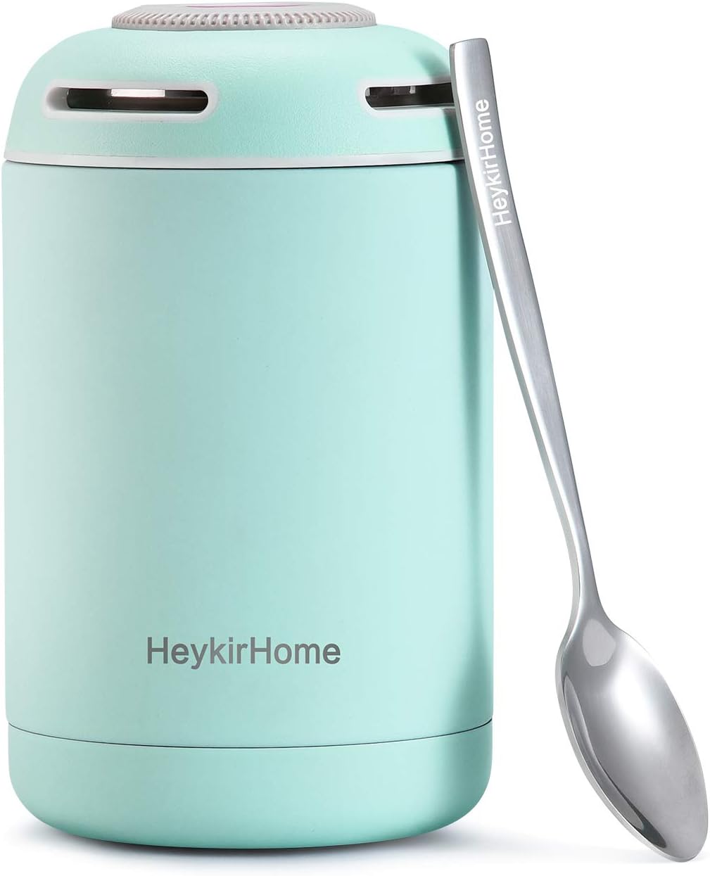 Lunch Food Jar 16 oz,Vacuum Insulated Stainless Steel Lunch Thermos with Spoon for KIDS and Adults- Blue