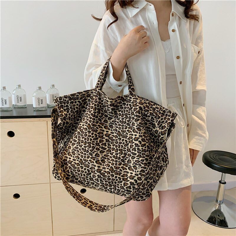 Single-shoulder Sag For Women Large-capacity Bag Leopard Print Tote Bags For Women Large Leopard Print Bag - Image 2