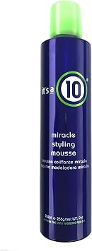 It's a 10 Haircare - Miracle Styling Mousse, Superior Hold, Adds Volume and Shine, Colour Safe, 262ml