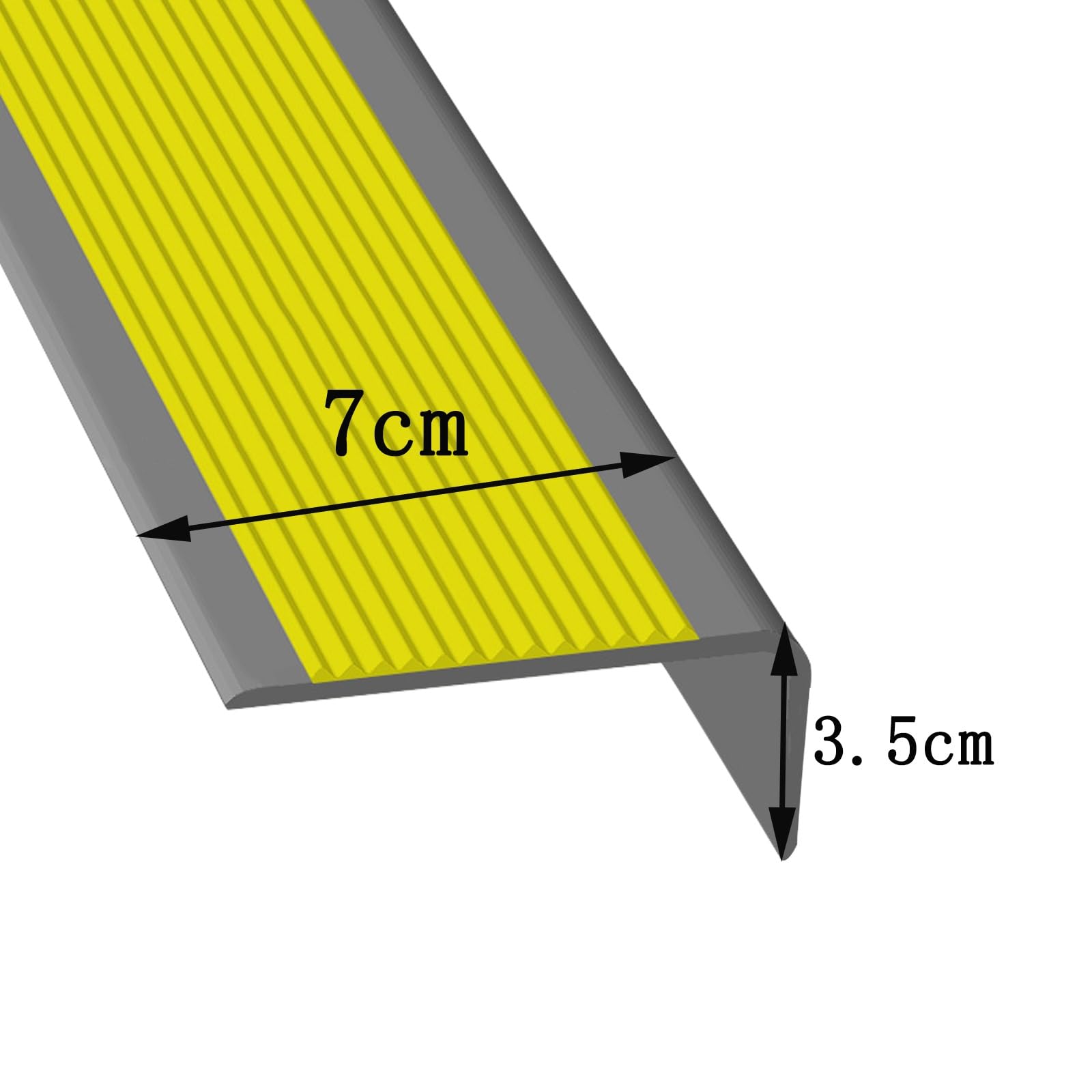Autoadhesivo De Borde para Escaleras en Forma De L, Tiras Antideslizantes para Peldaños, Material De Pvc Tiras Antideslizantes Autoadhesivas, Adhesivo Y Antideslizante, Apto para Escaleras ( Color : A