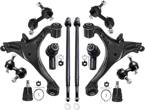 Miniatura 42 de Detroit Axle - Kit de suspensión frontal de 12 piezas para Toyota Corolla 2003 2004 2005 2006 2007 2008, 2 brazos de control inferiores, 2 rótulas