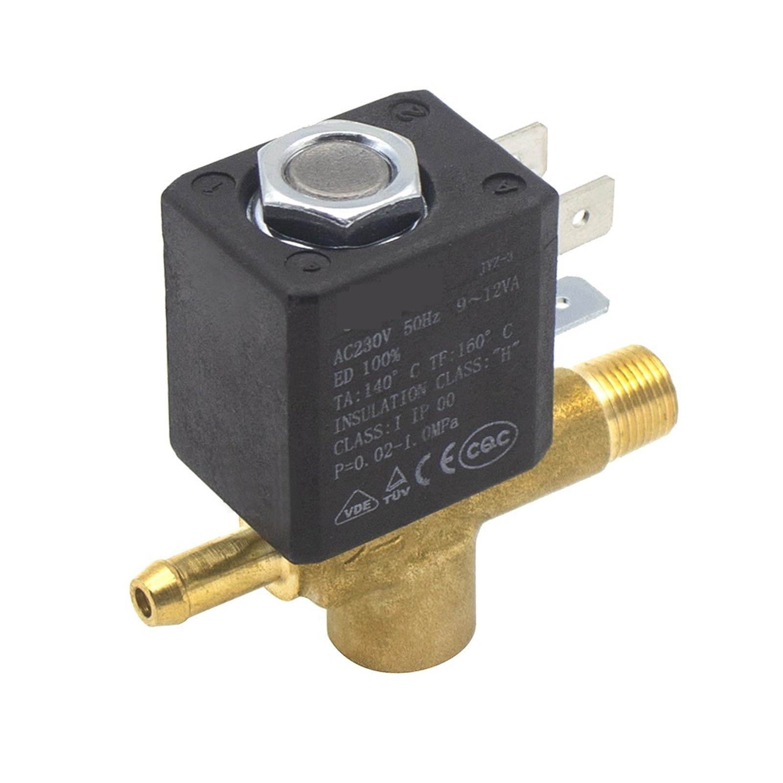 válvula de solenoide eléctrica JYZ-3 rosca externa AC230V 2/3 vías G1/8 "válvula solenoide de Gas de agua for plancha eléctrica, cafetera, etc.