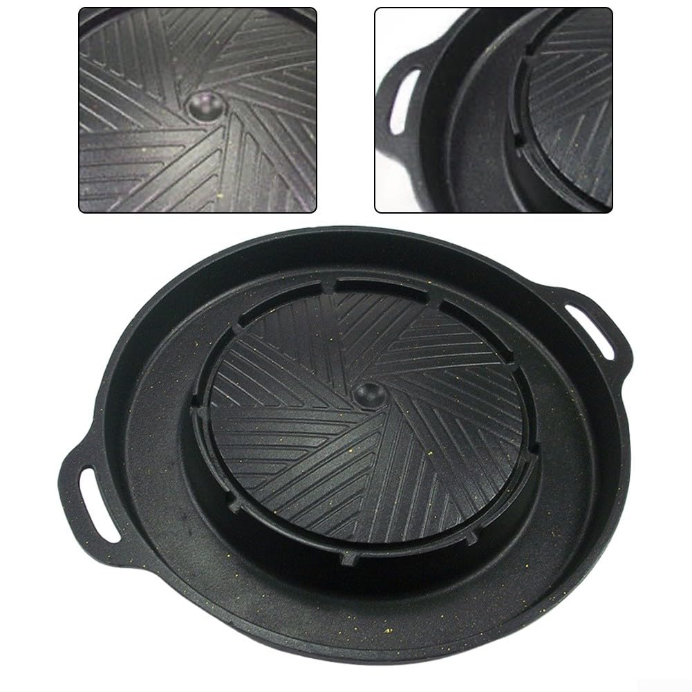 Accessorio da campeggio per fornelli a gas portatili con piastra grill per barbecue con rivestimento modificato e vassoio per grasso per una migliore esperienza di cottura all'aperto