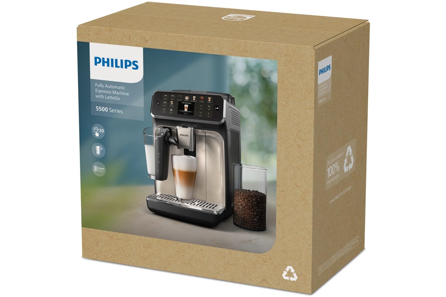 PHILIPS EP5545/70 automatic espresso machine 1.8L 15 bar White