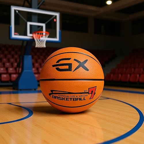 Miniatura 2 de Rubber Basketball, Size 7 (29.5 inches), IndoorOutdoor, Durable Tire Textured Rubber