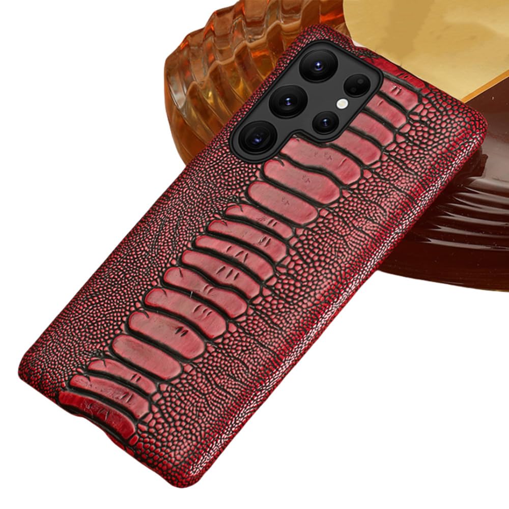 Funda de Cuero para teléfono Samsung Galaxy S 24 S24 S23 S22 Ultra S21 FE Note 20 10 Plus A54 A55 A53 5G, Rojo, para Galaxy A54 5G, A546 (Todos)