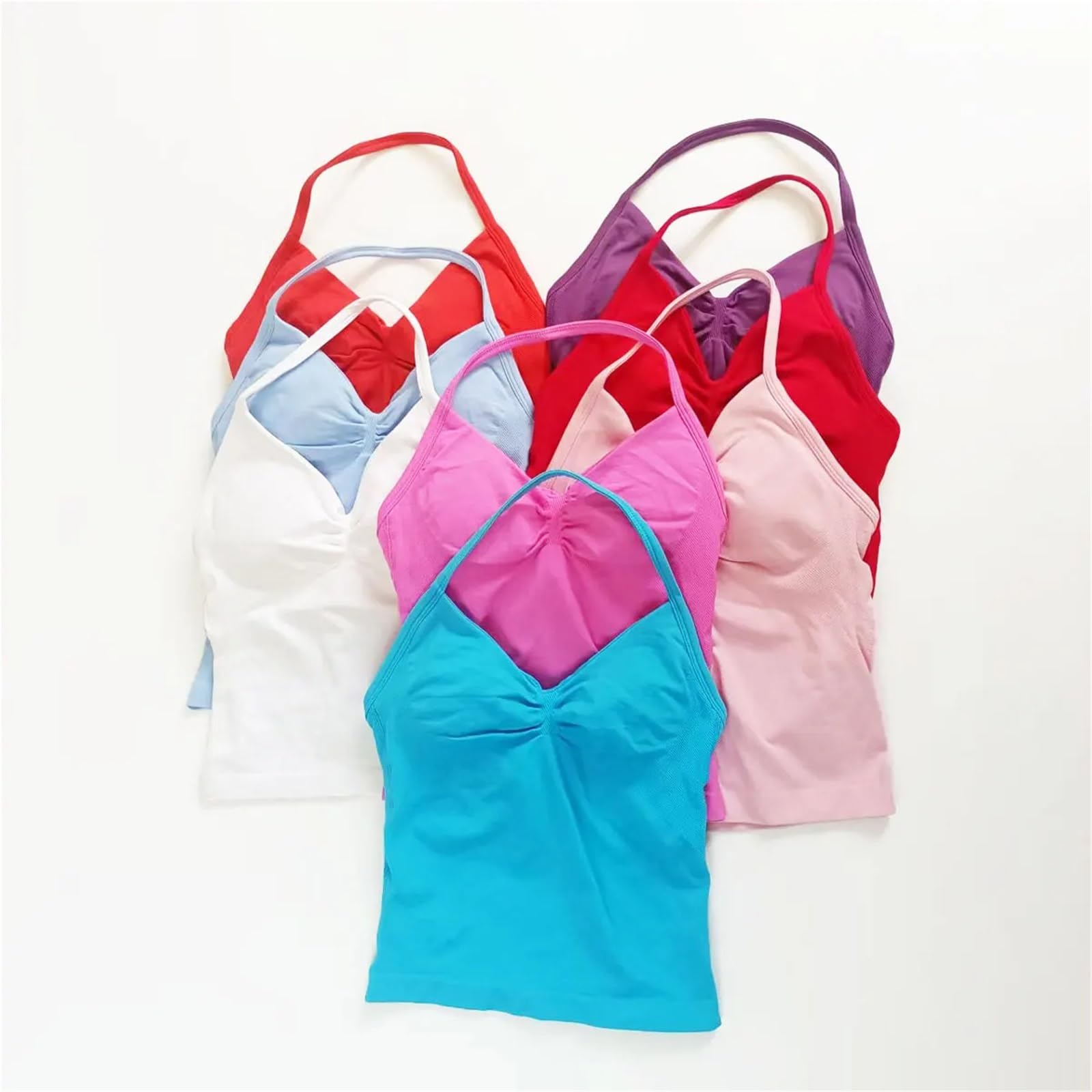 T-shirt de yoga Haut long à bretelles for le sport, yoga, fitness, la gym, dos nu, for course pied et l'entraînement pour femmes