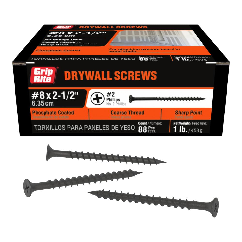 Drywall Screws - #8 x 2-1/2" - Grip-Rite -11