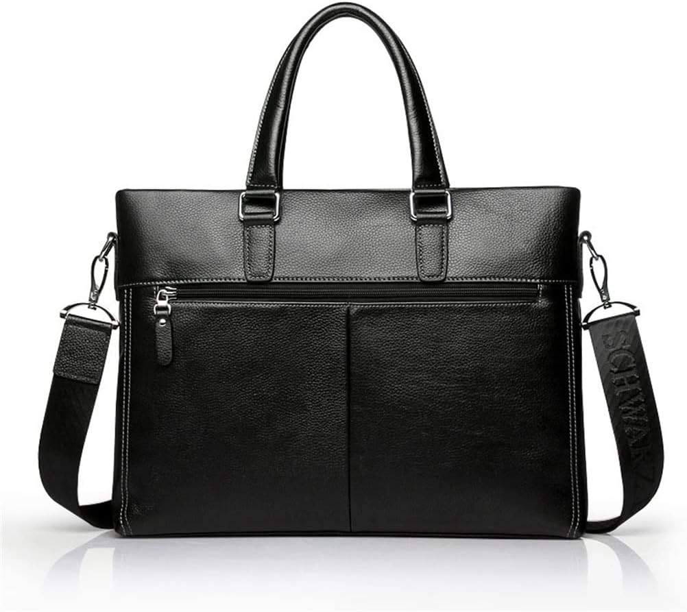 Men's Bag Handbag Computer Horizontal Section Leather Business Briefcase Gift image 2