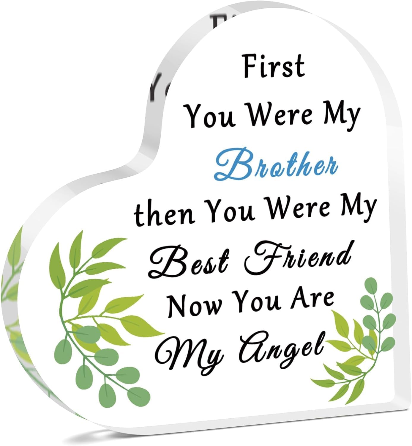 Memorial Gifts for Loss of Brother Sympathy Acrylic Plaque Memorial Gift Remembrance Bereavement in Memory of Brother Sympathy Gifts for Family Condolences Grief Gift 4 x 4 inch