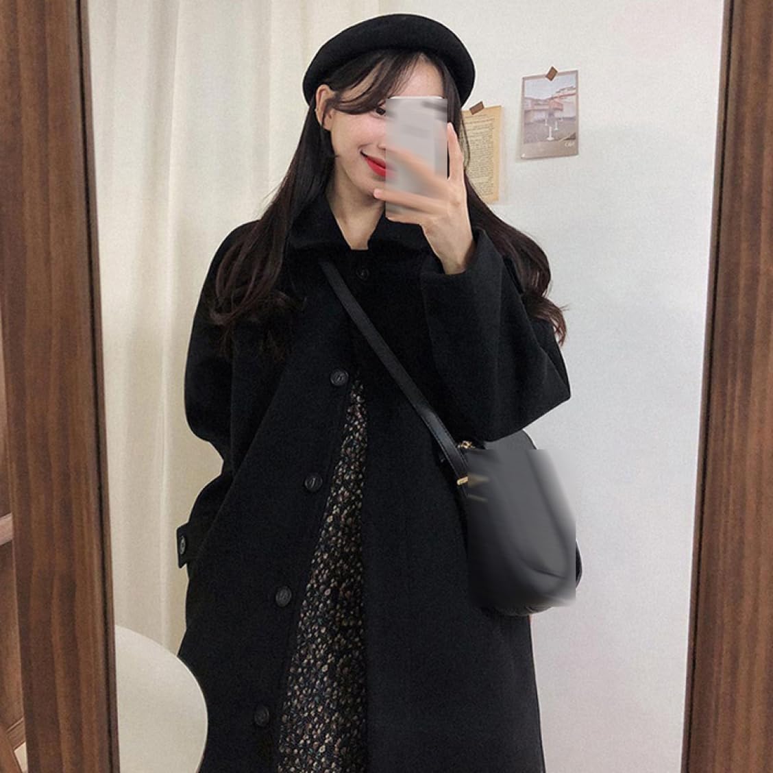 [YJSO] ロングチェスターコート レディース アウター コート ロング丈 長袖 無地 秋冬 秋服 冬服 10代 20代 30代