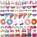 27 Pieces Doll Swimwear Beach Bathing Clothes Kit Including 10 Bikini Swimsuit 2 Leisurewear 2...