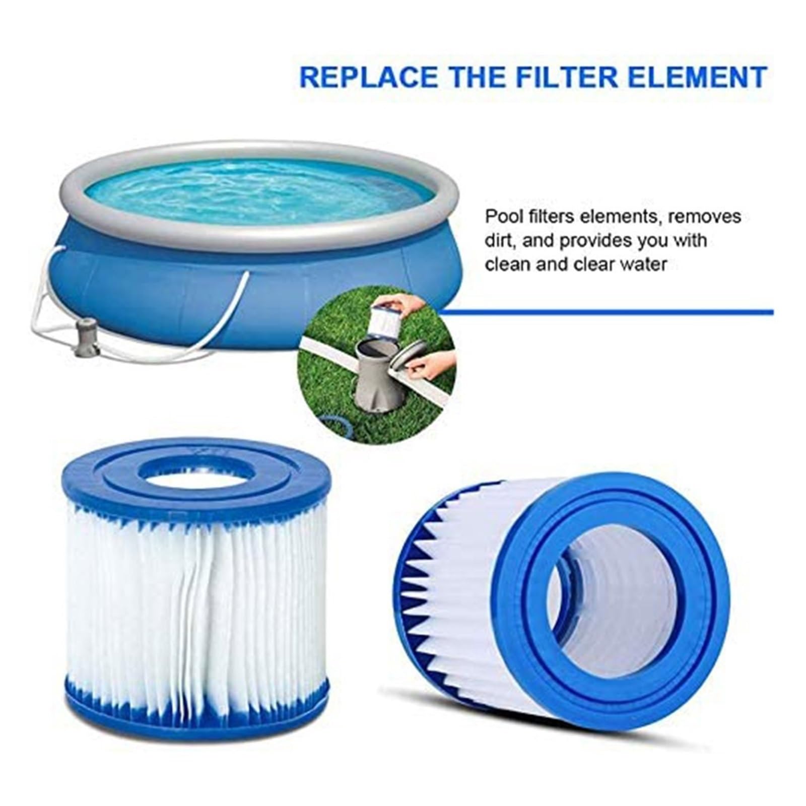 Cartuccia filtro piscina tipo D compatibile, compatibile con vasche idromassaggio estive Waves SFS-600 SFS-350 RP-350 RP-400, RP-600, RX-600.(4PCS)