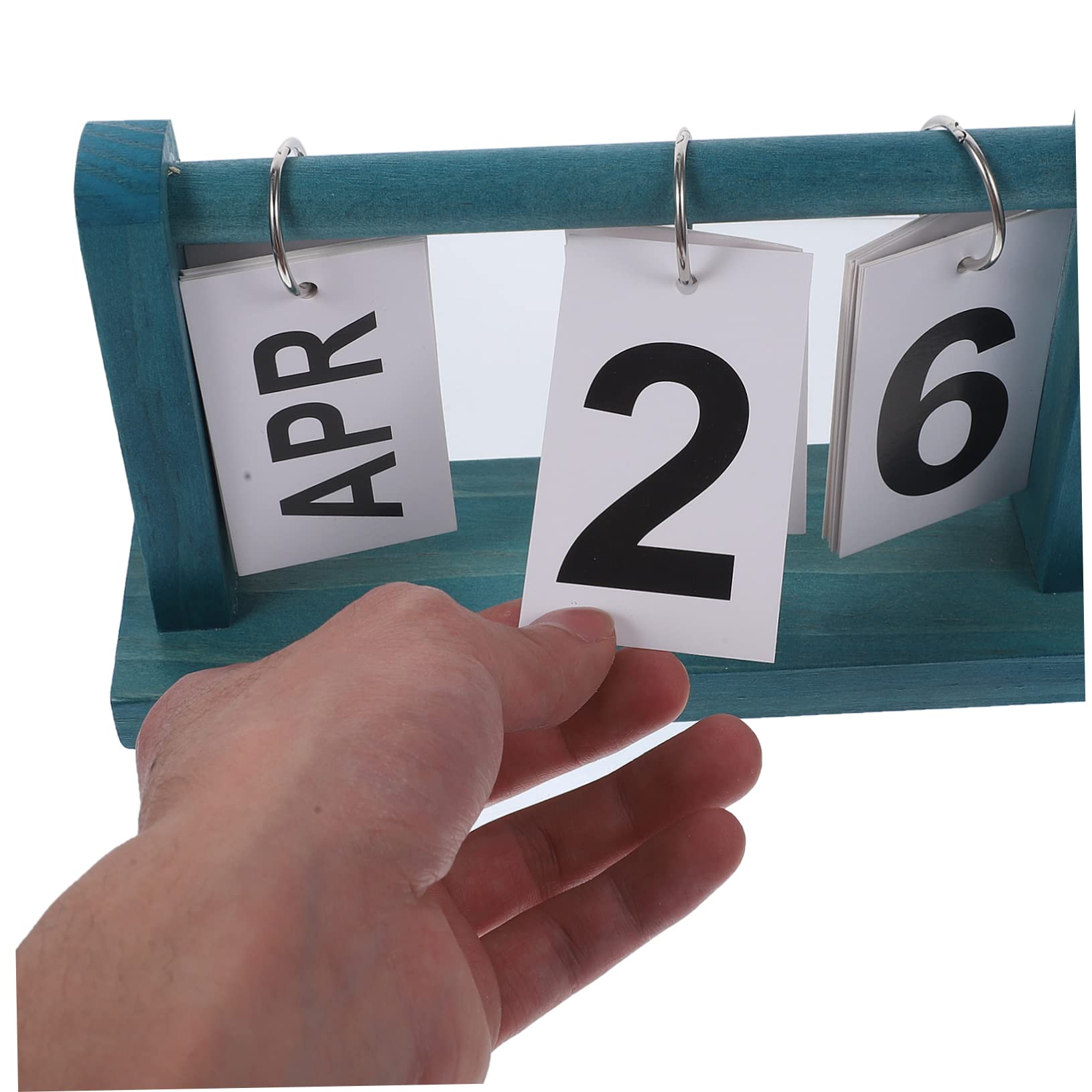 VILLCASE 4stücke Rustikaler Tischkalender Vintage Kalender Für Schreibtisch Perpetual Calendar Mit Kreativer Gestaltung Für Büro Zuhause Und