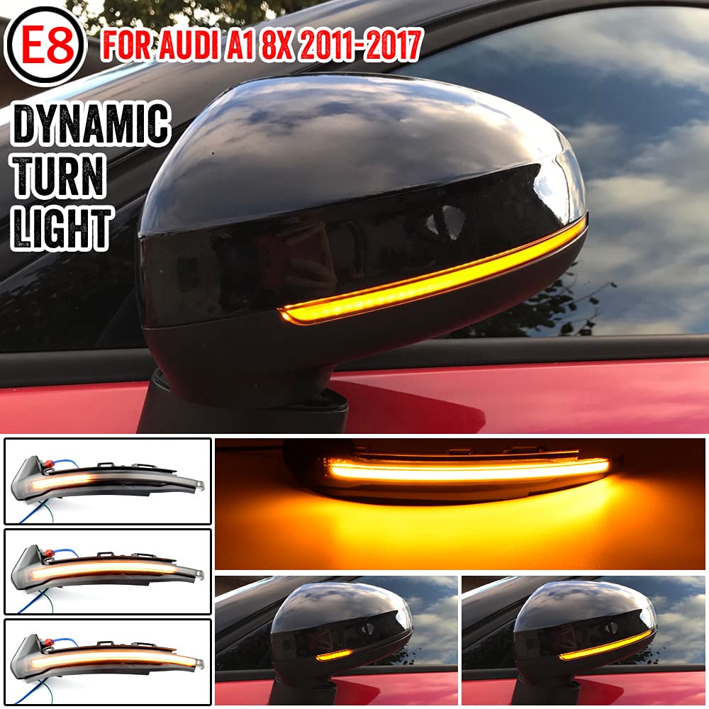 LED dynamiczny kierunkowskaz migacz płynącej wody migacz migający kompatybilny z Au-di A1 8X 2011-2018