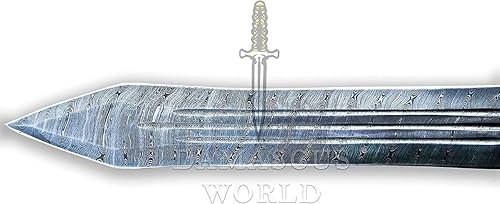 Miniatura 4 de Espada de Gladius romana de 26 pulgadas, hecha a mano, espada de acero de Damasco con mango de madera de Pakka, espada de gladius para gladius,