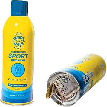 BigMouth Secure and Affordable Sunscreen Diversion Can Safe, Hidden Stash Container for Valuables, Realistic Weighted Secret Compartment