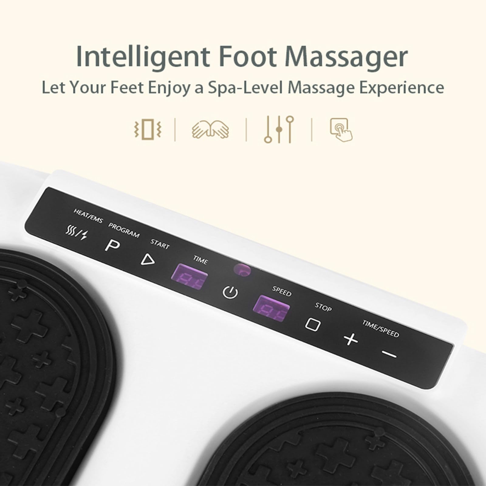 RIDAEX Masajeador de pies con Control Remoto, compresa Caliente para pies, máquina de Terapia de pies infrarroja, masajeador de pies, 5 Modos y Ajuste de 10 velocidades,Orange