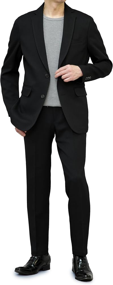 Amazon.co.jp: セットアップスーツ スーツ仕立て スリム ノータック