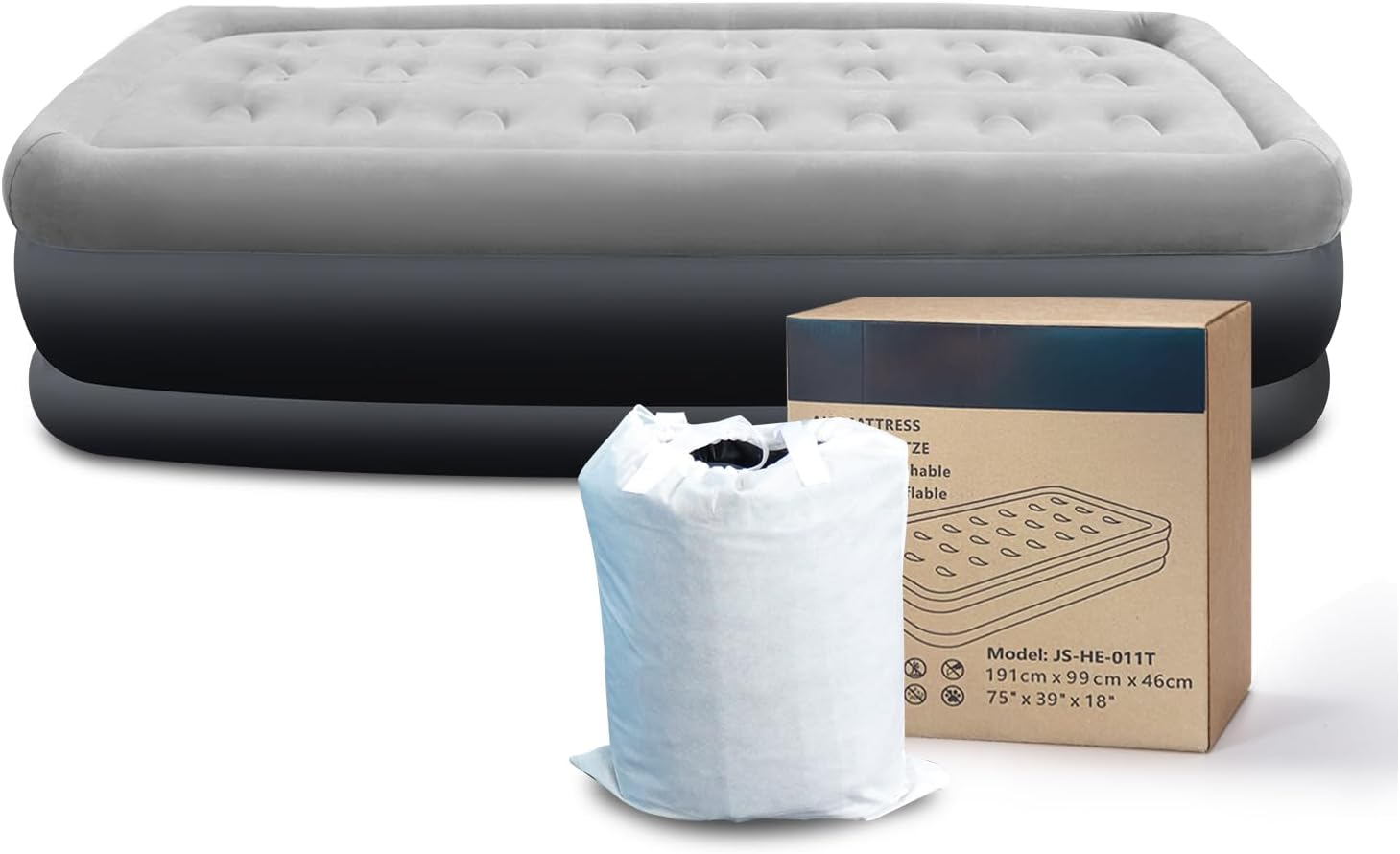 Materasso Ad Aria Singolo Gonfiabile CRYSTALS - Pompa Integrata, Altezza Rialzata, Ideale Per Ospiti O Campeggio Materassino Mare - Foto 7