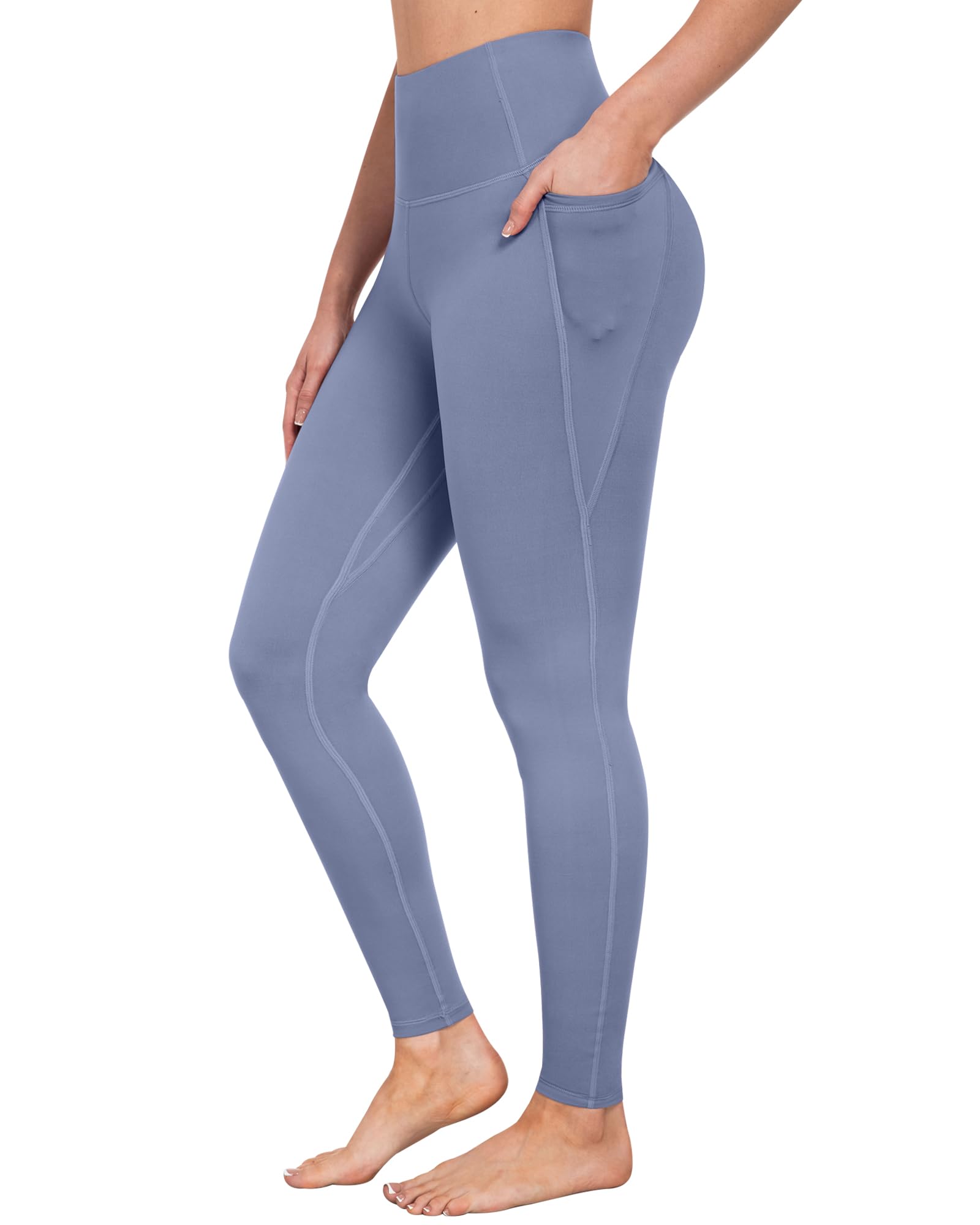 Leggings con bolsillos para mujer, control de abdomen, cintura alta, suaves, para entrenamiento, atletismo, correr, yoga, gimnasio — view 24